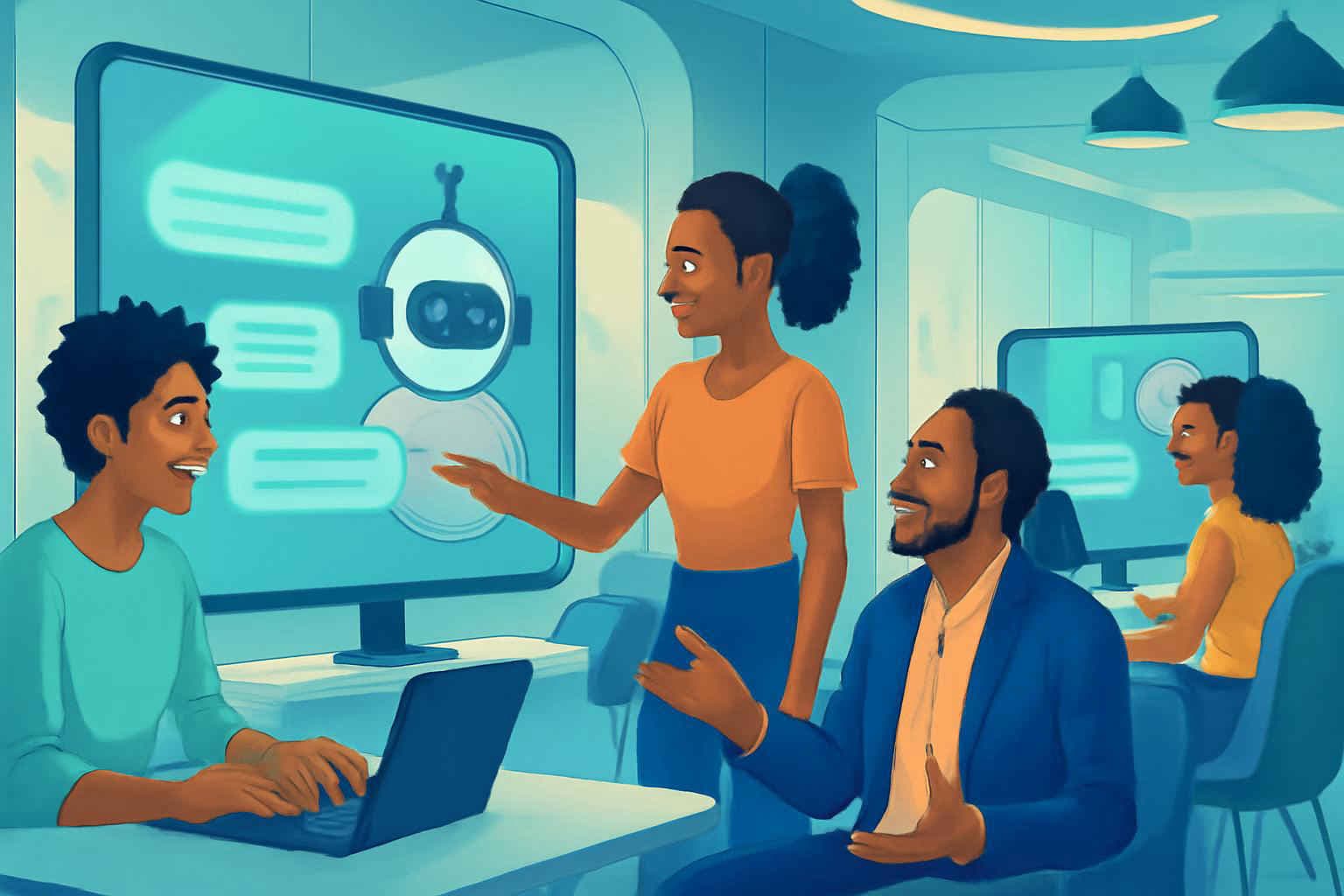Imagem de destaque: Como implementar chatbots financeiros com IA para atendimento ao cliente em fintechs