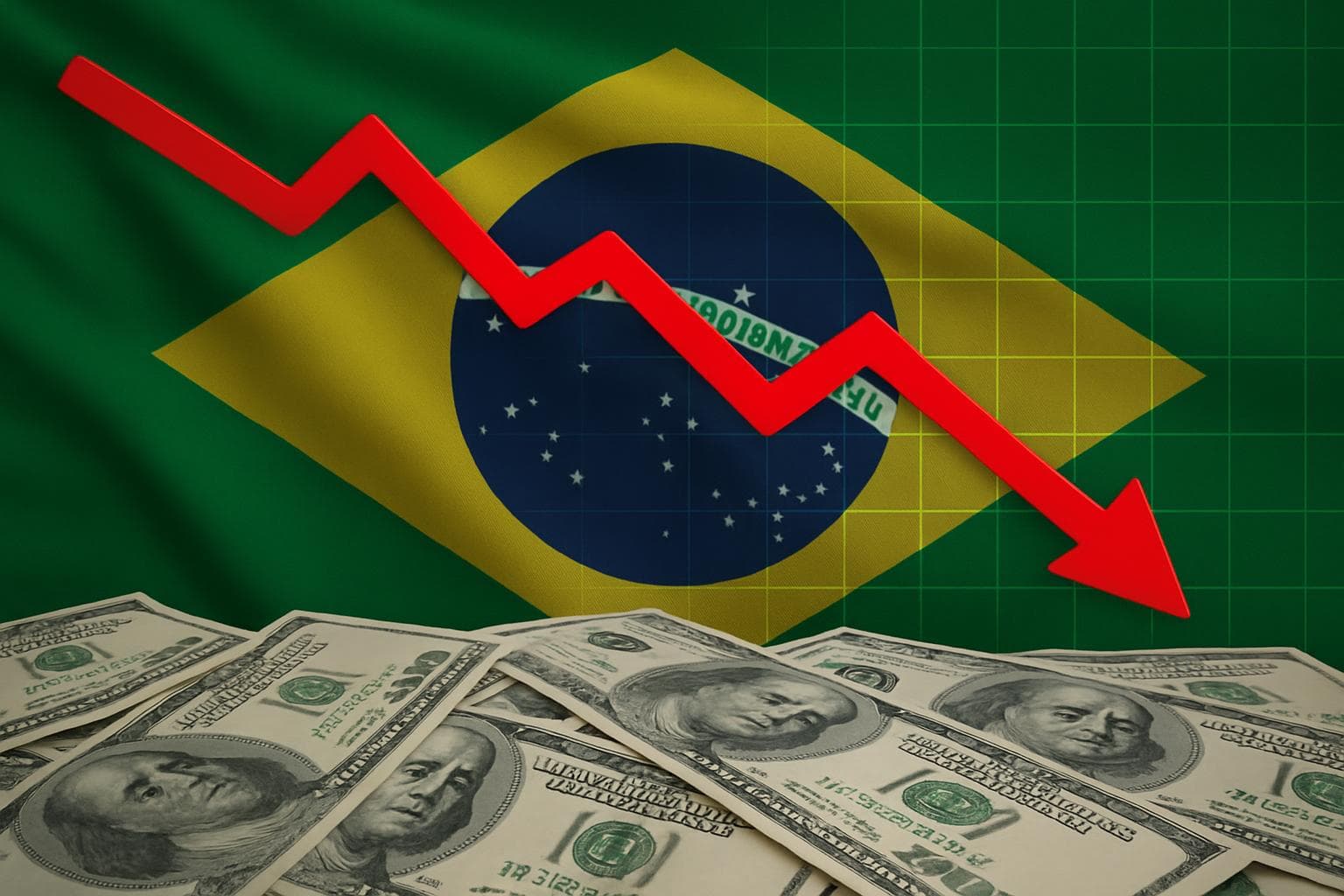 Imagem de destaque: Dólar hoje recua com Fed em foco, Selic estável e tensão política