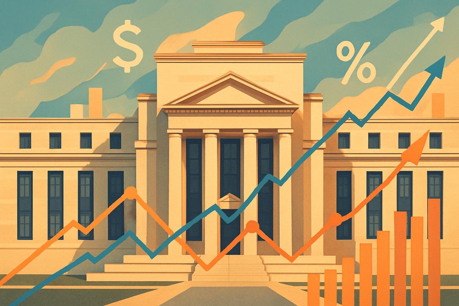 Imagem de destaque: Fed mantém juros bem calibrados e descarta projeções de novos cortes, diz Powell
