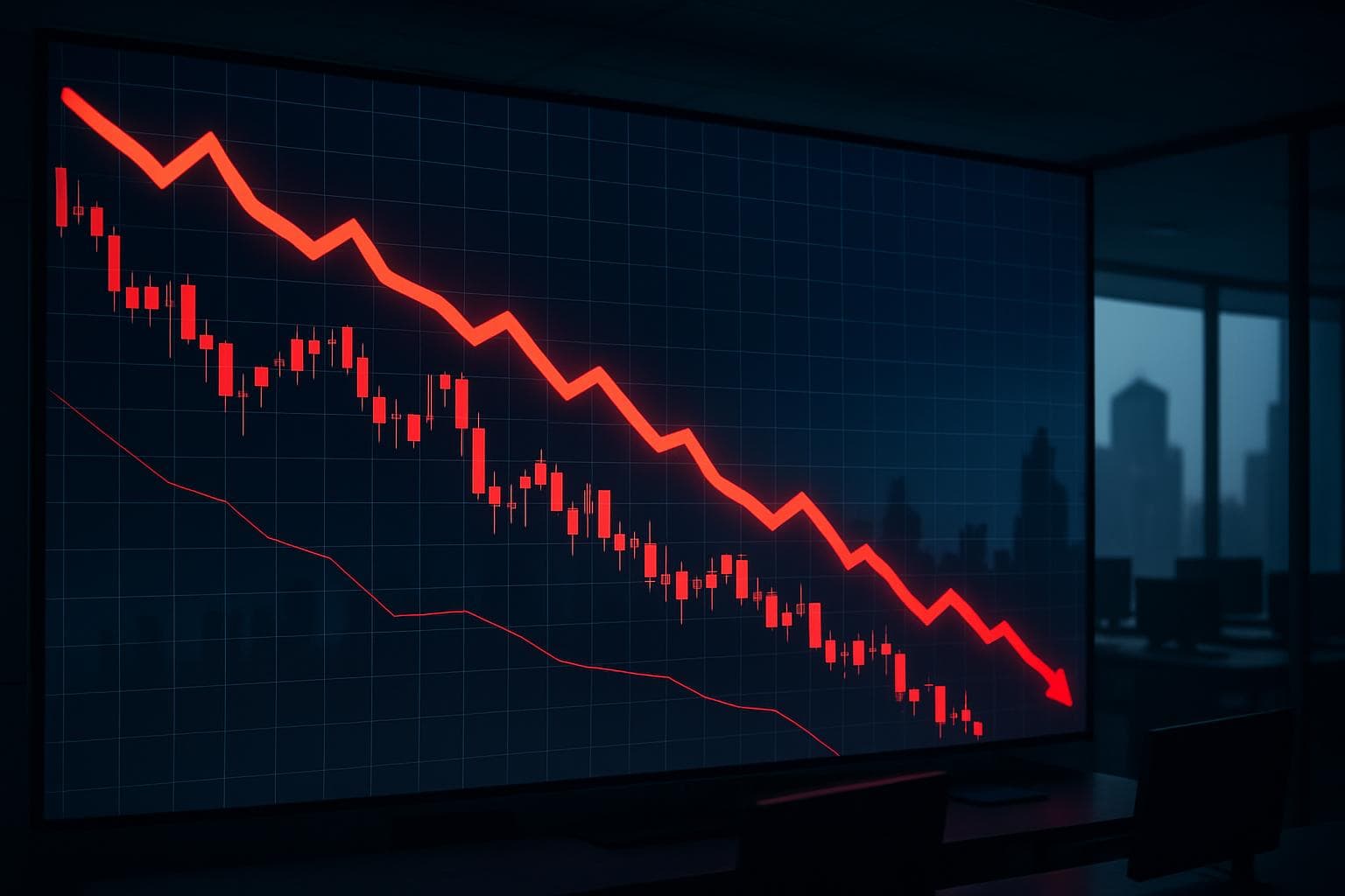 Imagem de destaque: Futuros de Nova York Caem com Contágio da Oracle Mesmo Após Corte de Juros do Fed