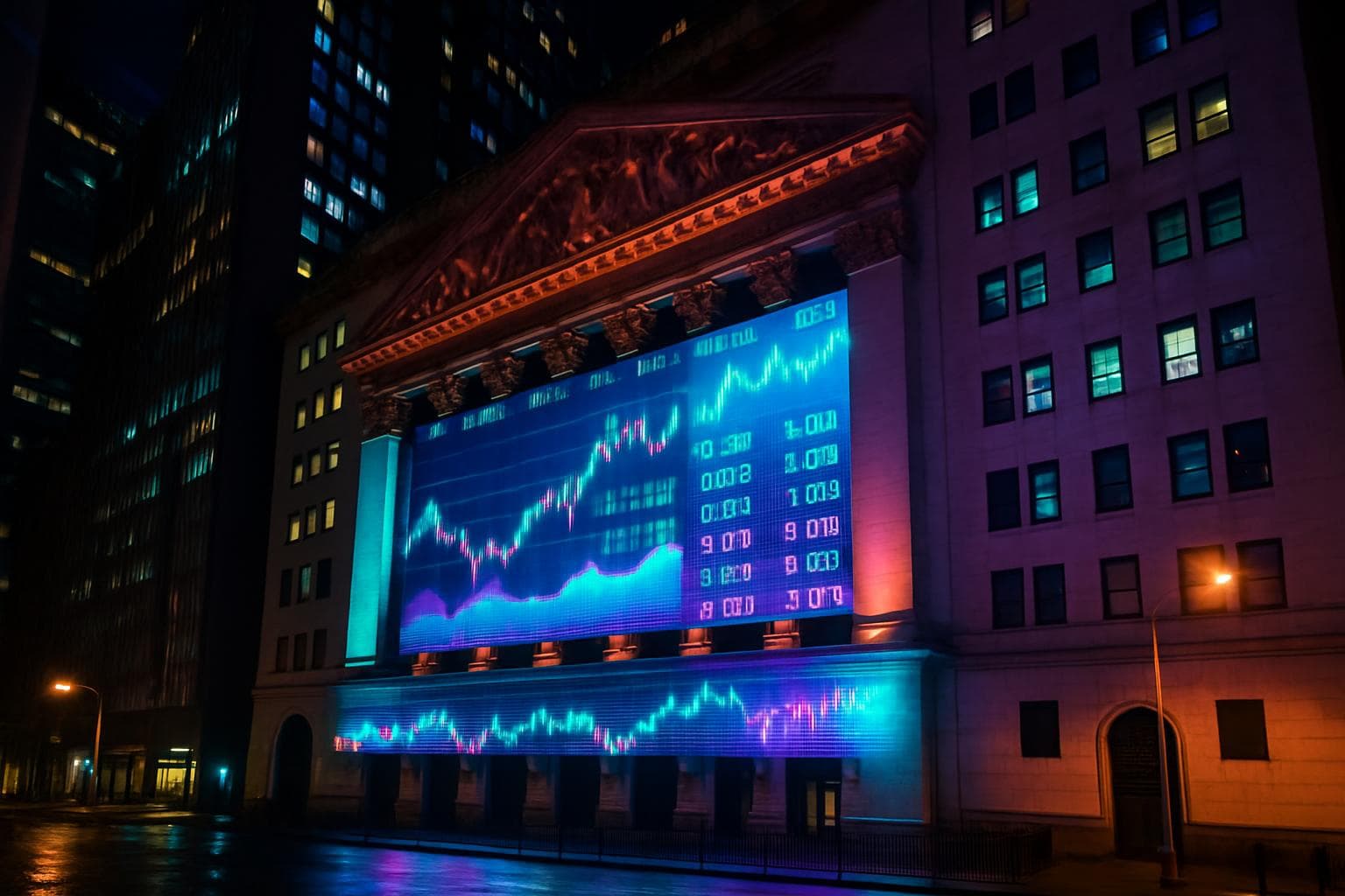 Imagem de destaque: Dow Jones e S&P 500 fecham em alta recorde, mas Nasdaq cai após resultados da Oracle