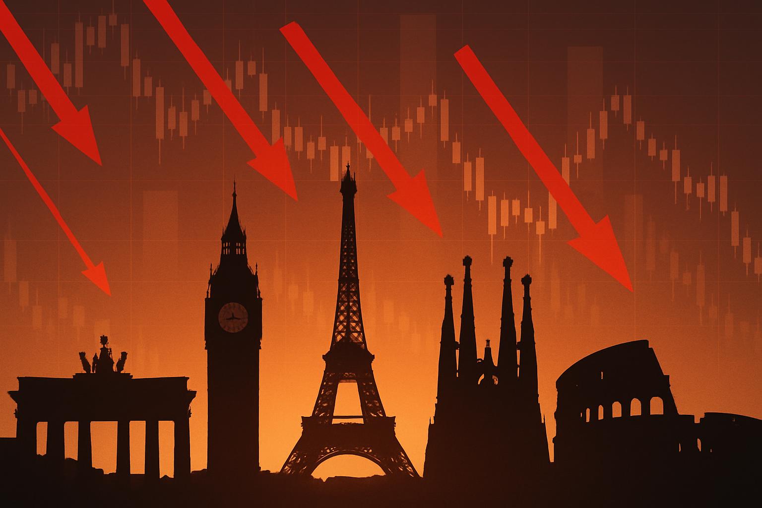 Bolsas europeias recuam com temores de bolha em IA e dados econômicos mistos